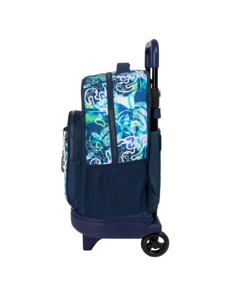 Cartable à roulettes El Niño Kook Blue marine 33 x 45 x 22 cm