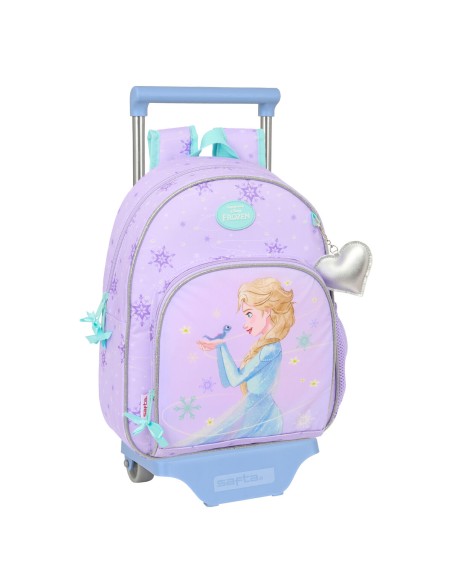 Cartable à roulettes Frozen Spirit Lila 28 x 34 x 10 cm