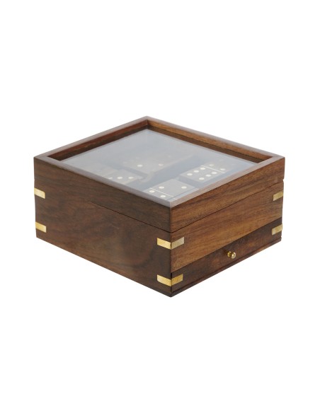 Jeux Home ESPRIT Bois Verre 15 x 15 x 7 cm