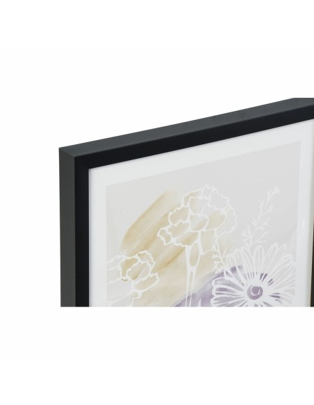 Cadre DKD Home Decor Fleurs (30 x 3 x 40 cm)