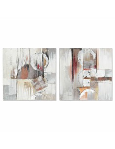 Cadre DKD Home Decor Abstrait (60 x 2,8 x 60 cm) (2 Unités)