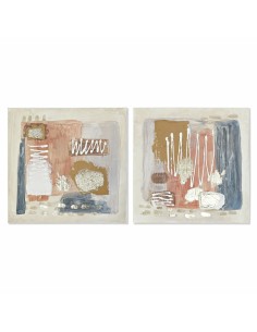Cadre DKD Home Decor Abstrait Colonial (60 x 2,8 x 60 cm) (2 Unités)