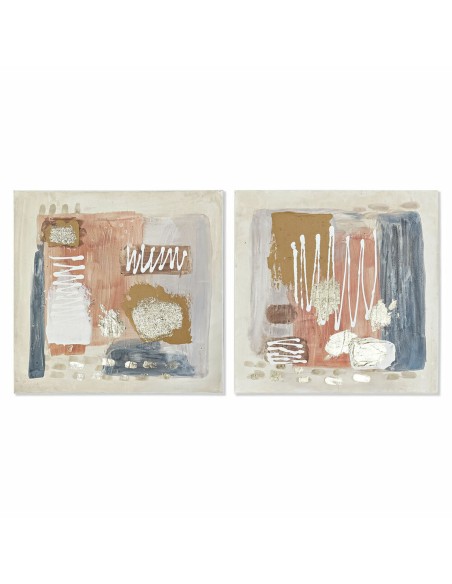 Cadre DKD Home Decor Abstrait Colonial (60 x 2,8 x 60 cm) (2 Unités)