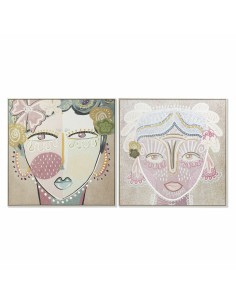 Cadre DKD Home Decor Visage (103 x 4,5 x 103 cm) (2 Unités)