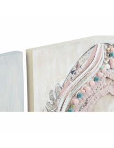 Cadre DKD Home Decor Visage Colonial (90 x 3,7 x 90 cm) (2 Unités) 2