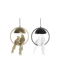 Suspension DKD Home Decor Doré Blanc 220 V 50 W (29,5 x 22 x 44,5 cm) (2 Unités)