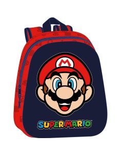 Sac à dos enfant 3D Super Mario Rouge Blue marine 27 x 33 x 10 cm