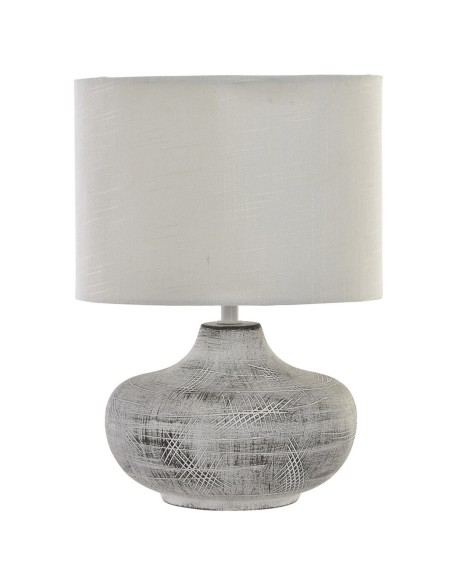 Lampe de bureau DKD Home Decor 40W Gris Blanc 230 V 40 W (2 Unités) (22 x 22 x 31 cm)