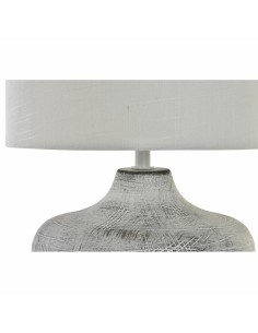 Lampe de bureau DKD Home Decor 40W Gris Blanc 230 V 40 W (2 Unités) (22 x 22 x 31 cm) 2