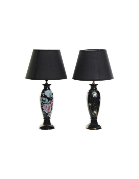 Lampe de bureau DKD Home Decor Noir Doré Oiseau 220 V 50 W Oriental (28 x 28 x 51 cm) (2 Unités)