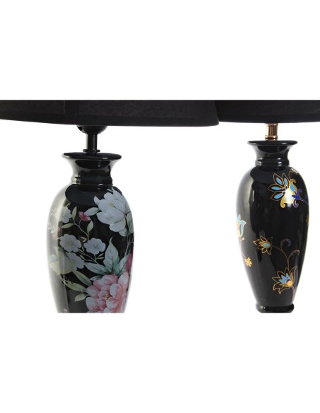 Lampe de bureau DKD Home Decor Noir Doré Oiseau 220 V 50 W Oriental (28 x 28 x 51 cm) (2 Unités)