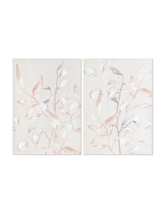 Cadre DKD Home Decor Feuille d'une plante (2 Unités) (50 x 3 x 70 cm)
