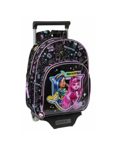 Cartable à roulettes Monster High Noir 28 x 34 x 10 cm