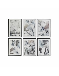 Cadre DKD Home Decor Abstrait Moderne (6 Unités) (50 x 3 x 70 cm)