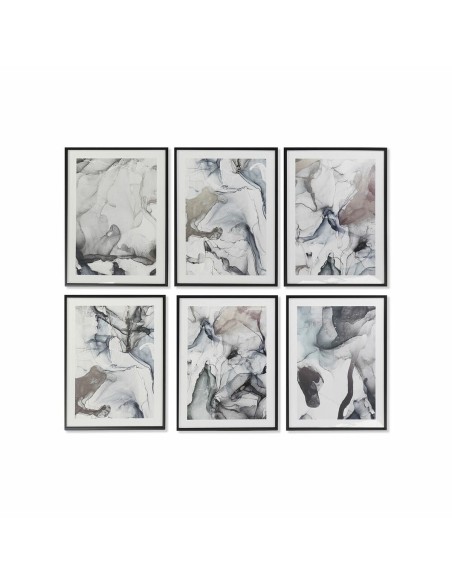 Cadre DKD Home Decor Abstrait Moderne (6 Unités) (50 x 3 x 70 cm)