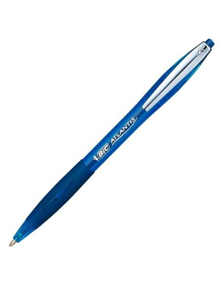 Crayon Bic Atlantis Soft 12 Unités Bleu 1 mm