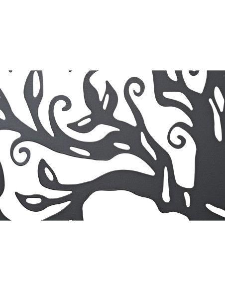 Décoration murale DKD Home Decor Noir Métal Blanc Indien Lune (2 Unités) (60 x 1 x 60 cm)