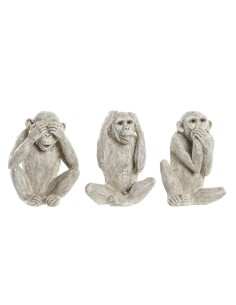 Figurine Décorative DKD Home Decor Beige Blanc Résine (14,5 x 11 x 19 cm) (3 Unités)
