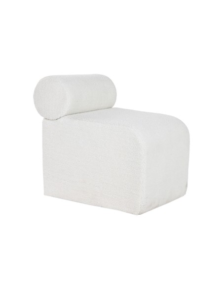 Banquette Home ESPRIT Blanc Polyester Bois MDF 48 x 69 x 63 cm