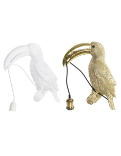Applique DKD Home Decor Doré Blanc Résine 220 V 50 W (26 x 19,5 x 44 cm) (2 Unités)