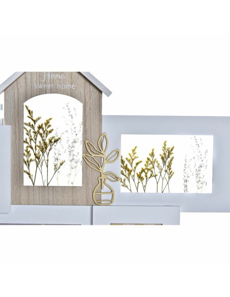 Cadre photo DKD Home Decor Love Home Bois Fleur Naturel (46 x 3 x 39 cm) (2 Unités)