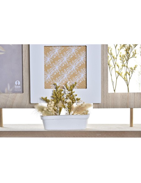 Cadre photo DKD Home Decor Bois Fleur Naturel (42 x 7 x 29 cm) (2 Unités)
