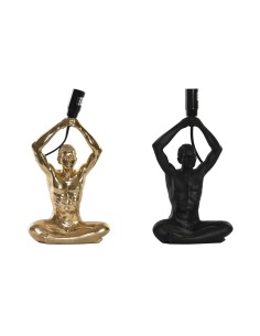 Lampe de bureau DKD Home Decor 25W Noir Doré Homme 220 V Moderne (16 x 10,5 x 25 cm) (2 Unités)