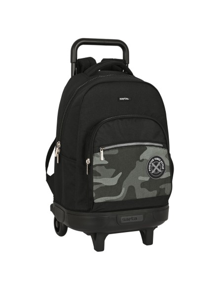 Cartable à roulettes Safta Stone Noir 33 x 45 x 22 cm