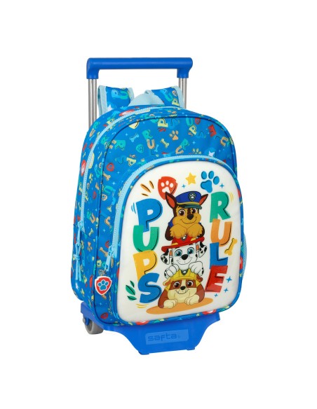 Cartable à roulettes The Paw Patrol Pups rule Bleu 26 x 34 x 11 cm