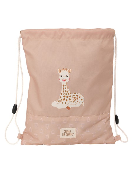 Sac à dos serré par des ficelles Sophie la Girafe Beige 26 x 34 x 1 cm
