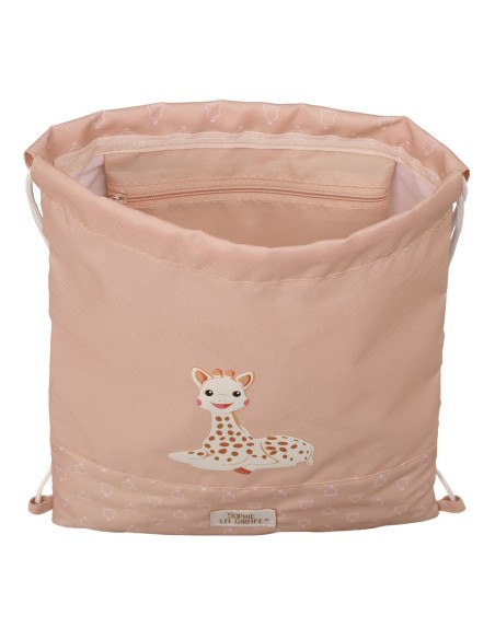 Sac à dos serré par des ficelles Sophie la Girafe Beige 26 x 34 x 1 cm