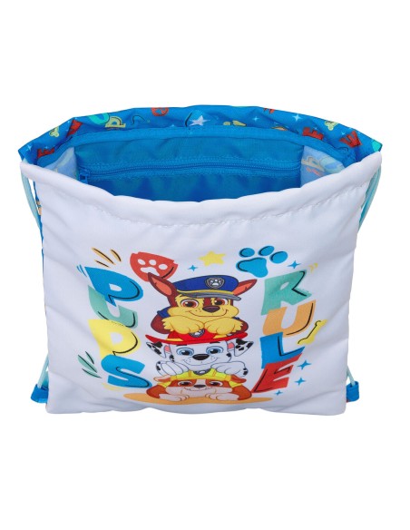 Sac à dos serré par des ficelles The Paw Patrol Pups rule Bleu 26 x 34 x 1 cm