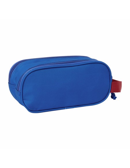 Trousse Fourre-Tout Double F.C. Barcelona Blue marine 21 x 8 x 6 cm 3D