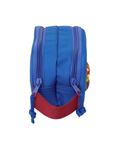 Trousse Fourre-Tout Double F.C. Barcelona Blue marine 21 x 8 x 6 cm 3D