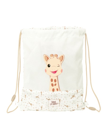 Sac à dos serré par des ficelles Sophie la Girafe Beige 26 x 34 x 1 cm