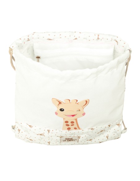 Sac à dos serré par des ficelles Sophie la Girafe Beige 26 x 34 x 1 cm