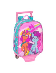 Cartable à roulettes My Little Pony Magic Rose Turquoise 22 x 27 x 10 cm