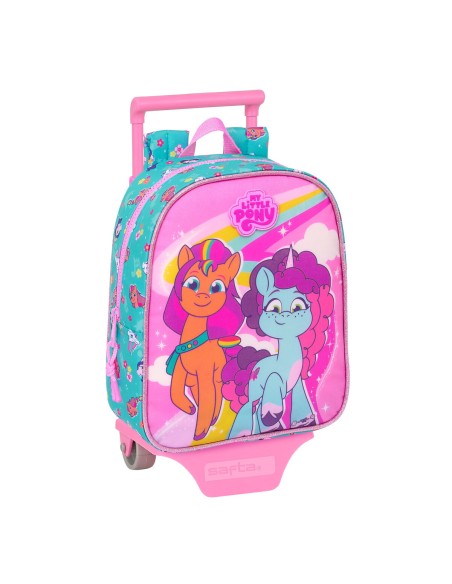 Cartable à roulettes My Little Pony Magic Rose Turquoise 22 x 27 x 10 cm