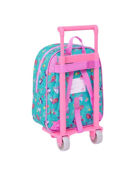 Cartable à roulettes My Little Pony Magic Rose Turquoise 22 x 27 x 10 cm