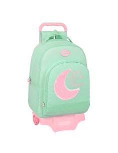 Cartable à roulettes BlackFit8 Moon Vert 32 x 42 x 15 cm