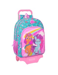 Cartable à roulettes My Little Pony Magic Rose Turquoise 33 x 42 x 14 cm