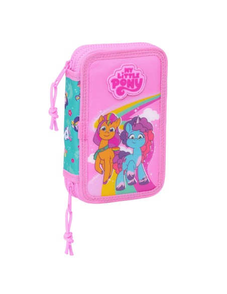 Plumier double My Little Pony Magic Rose Turquoise 12.5 x 19.5 x 4 cm 28 Pièces