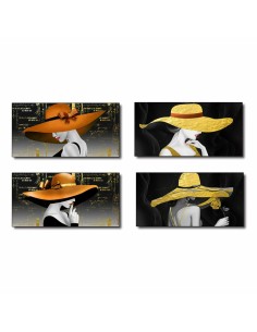 Cadre DKD Home Decor Femme (100 x 2,5 x 50 cm) (4 Unités)