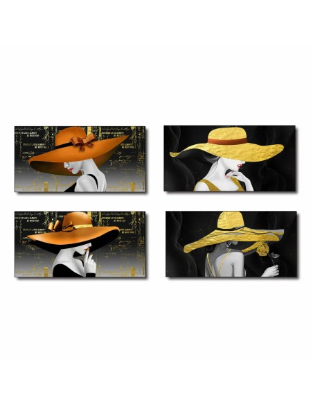Cadre DKD Home Decor Femme (100 x 2,5 x 50 cm) (4 Unités)
