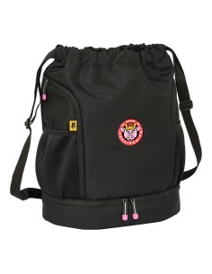 Sac à dos serré par des ficelles Kings League Porcinos Noir 35 x 40 x 1 cm