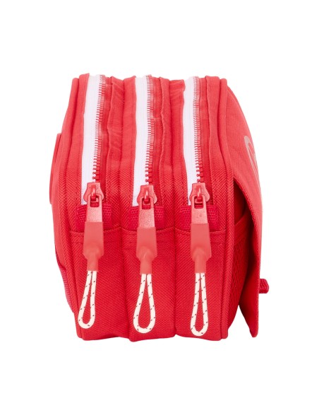 Trousse Fourre-Tout Triple Sevilla Fútbol Club Rouge 21,5 x 10 x 8 cm