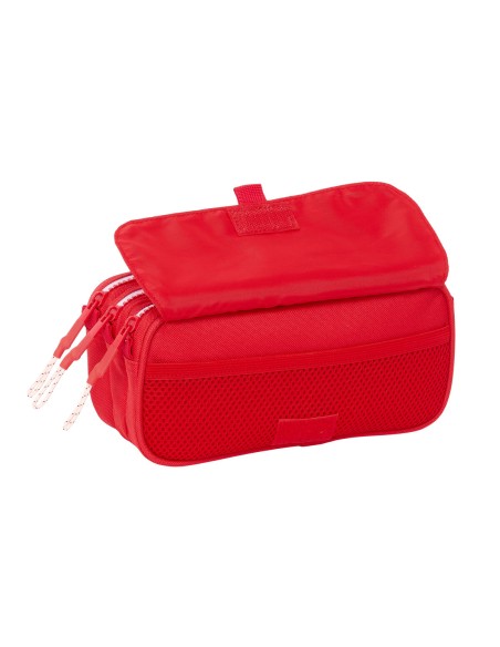 Trousse Fourre-Tout Triple Sevilla Fútbol Club Rouge 21,5 x 10 x 8 cm