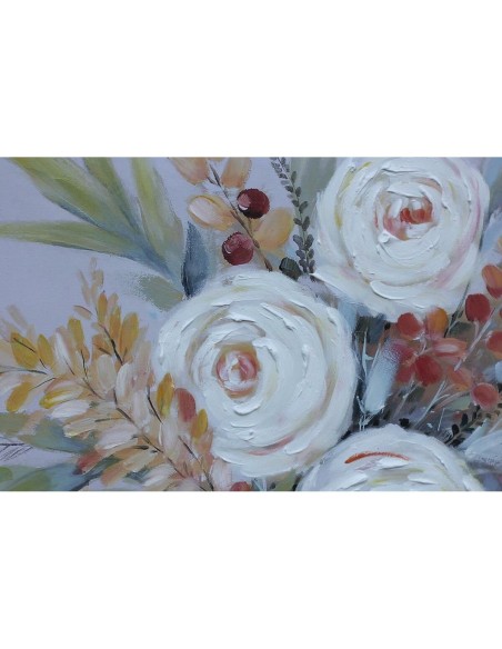 Cadre DKD Home Decor Fleurs (80 x 2,8 x 80 cm) (2 Unités)