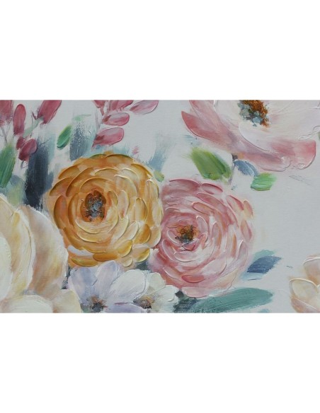 Cadre DKD Home Decor Fleurs (80 x 2,8 x 80 cm) (2 Unités)