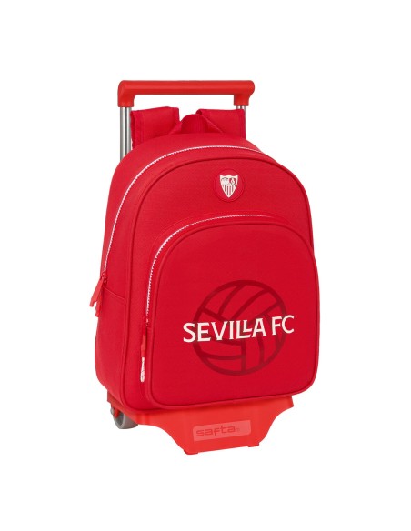 Cartable à roulettes Sevilla Fútbol Club Rouge 28 x 34 x 10 cm